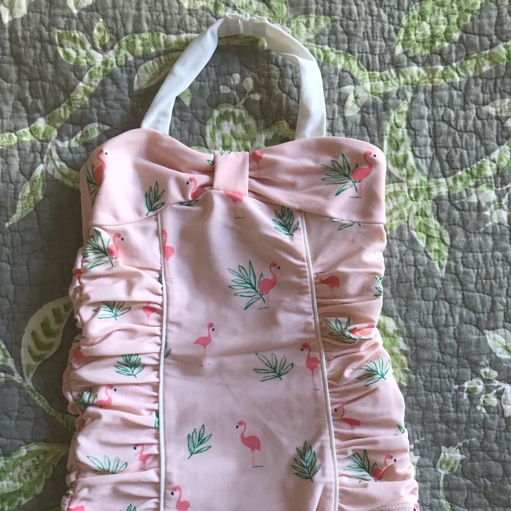 Janie & Jack Flamingo Print Swimsuit